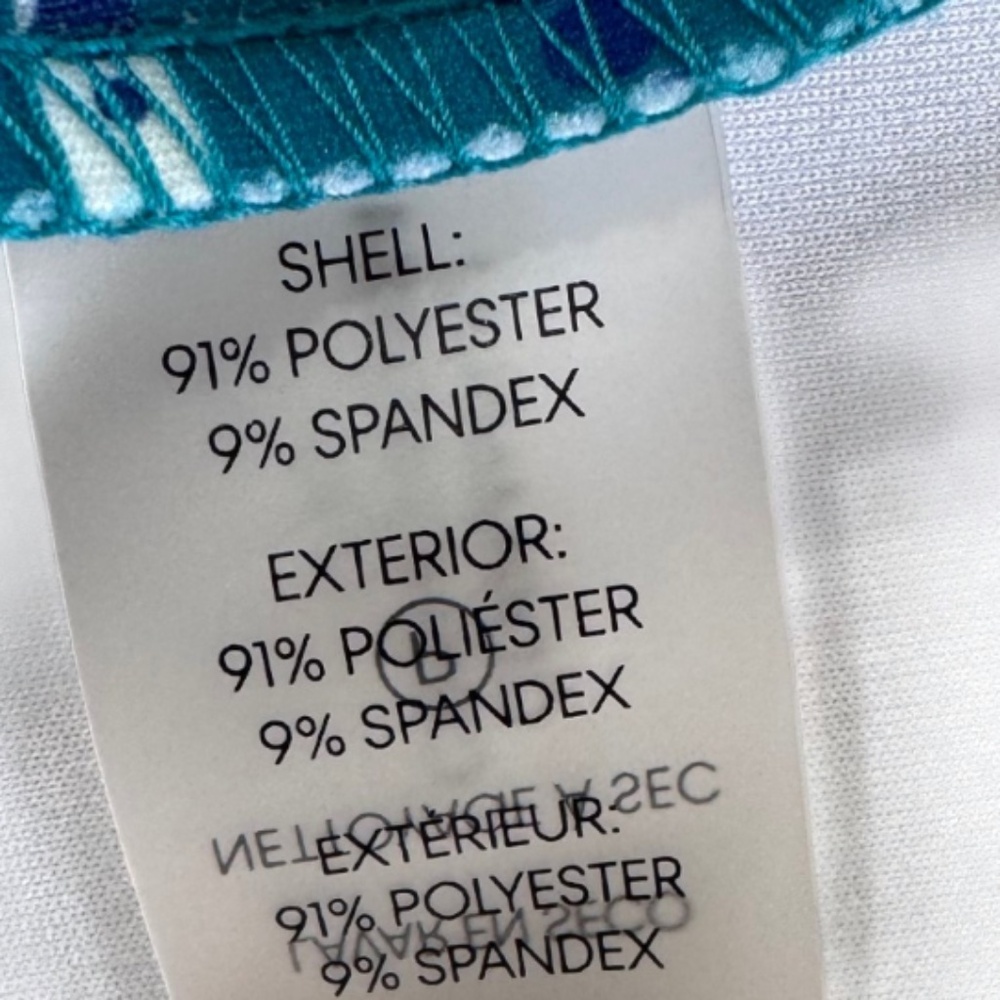 CALVIN KLEIN  - SLEEVELESS MIDI DRESS - FLORAL PRINT - WHITE/BLUE/GREEN - 6P - Picture 5 of 5